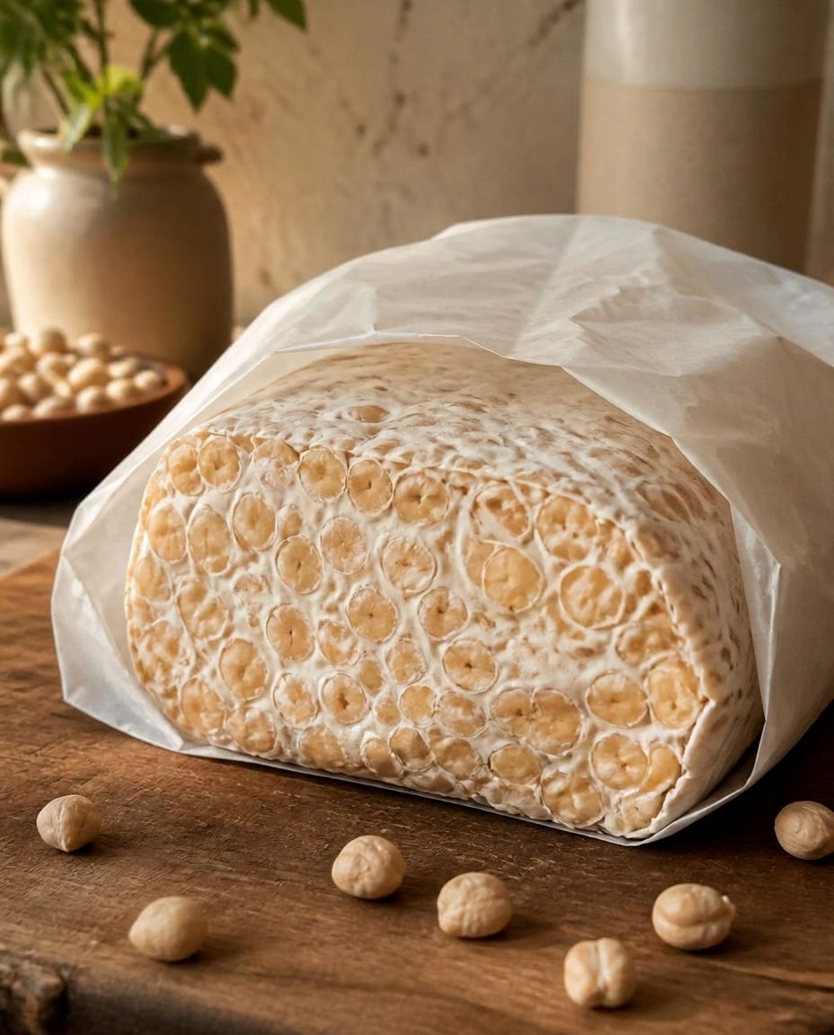 Tempeh fresco de garbanzo